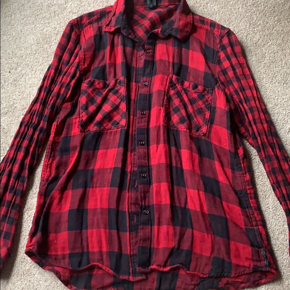 Buffalo plaid button down